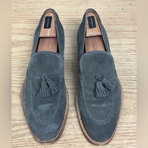 Allen Edmonds "LUCCA" Men's Tassel Loafers Suede Grey/Anthrc Size 8.5 D